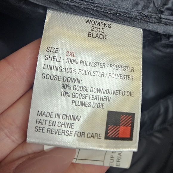 Woolrich Womens Plus 2XL Goose Down Filled Puffer Coat Jacket Black Quilted - Picture 6 of 16